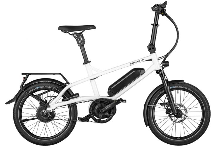 RIESE&amp;MÜLLER TINKER 2 VARIO / Christal White / Unisize / BATTERIE 545 Wh / COCKPIT KIOX 300 / TIGE DE SELLE SUSPENSSION